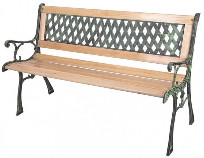 2.TRIEDA Lavička GODIVA, záhradná, drevo/plast, 122x54x73 cm