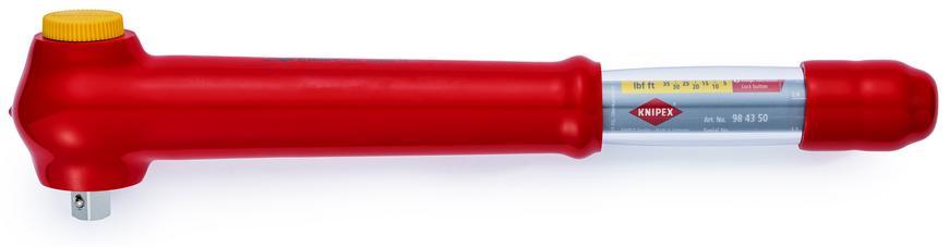 E-shop Kluc KNIPEX 98 43 50, 385 mm, 5-50Nm, 1/2", momentovy, VDE 1000V
