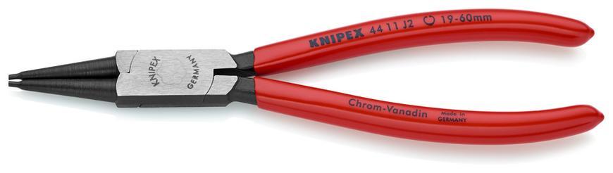 Kliešte KNIPEX 44 11 J2 – rovné, vnútorné poistné krúžky, 19-60 mm