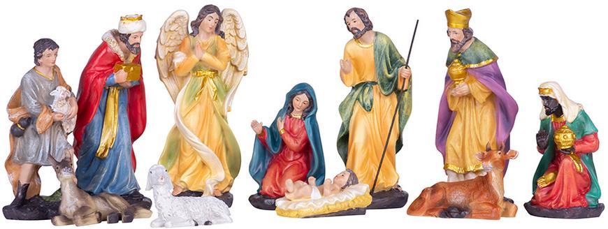 Dekorácia MagicHome Vianoce, Figúrky do Betlehemu, 11ks, polyresin