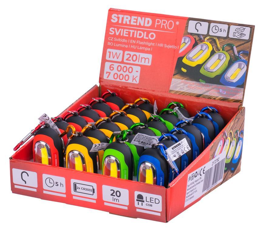 Svietidlo Strend Pro Keychain, kľúčenka, prívesok, s karabinkou, mix farieb, LED