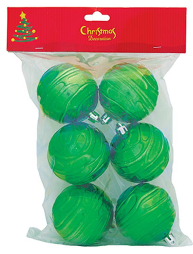 Gule MagicHome Vianoce, 6 ks, zelené, 6,5 cm
