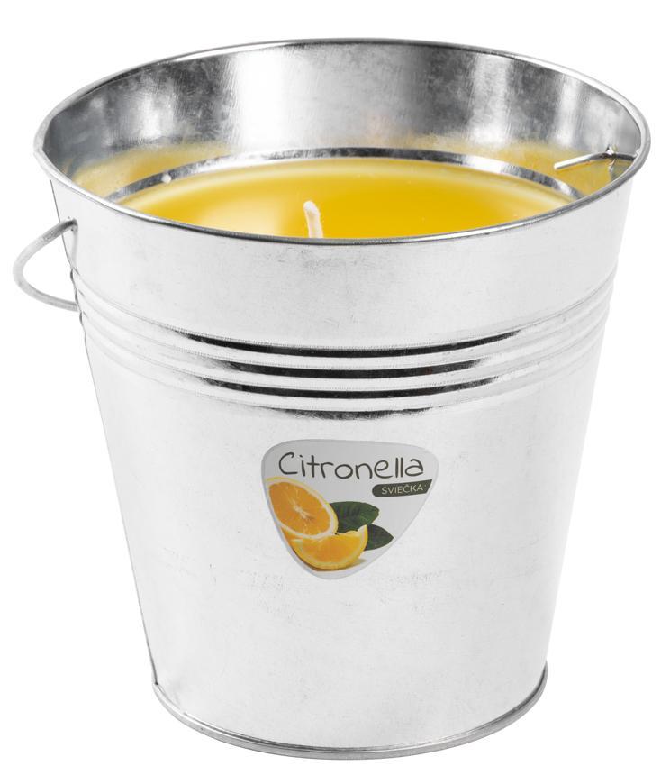 Sviečka Citronella CB162, Bucket 510 g, vedierko