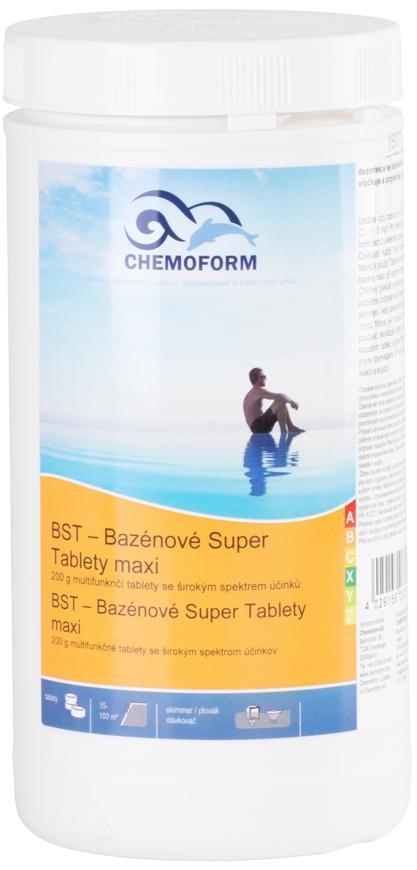 Tablety Chemoform 7601, 200 g, multifunkčné, pomalorozpustné, bal. 1 kg