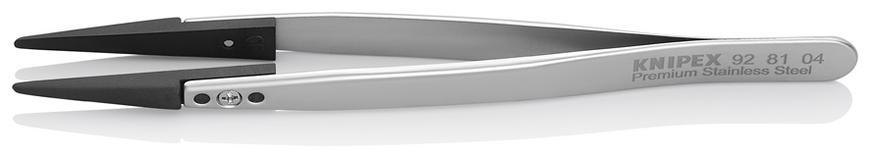 Pinzeta KNIPEX 92 81 04, 130 mm, s vymenit. hrotom, rovna, ESD