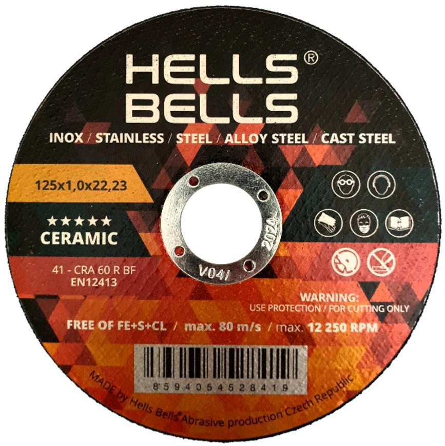 Kotúč Hells Bells 125x1.0x22.2 mm – SG-Ceramic, rezný