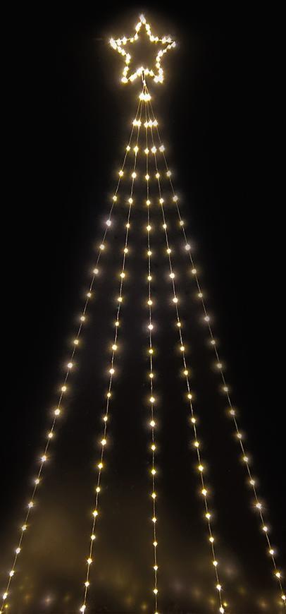 Dekorácia MagicHome Vianoce, Kométa, 240 LED teplá biela, 10 funkcií, IP44, exteriér, 5x3,90 m