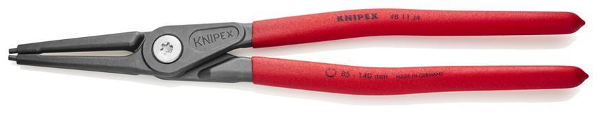 Klieste KNIPEX 48 11 J4, 85-140 mm, rovne, precizne, na vnut. poist. kruzky