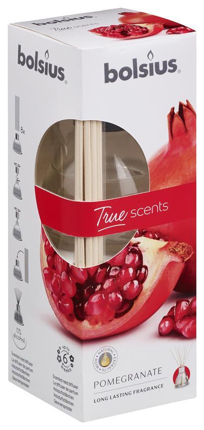 Difuzer Bolsius True Scent Pomegranate, vôňa granátové jablko, 45 ml