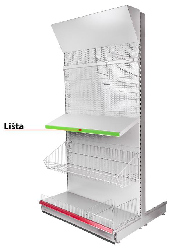 Lita Racks H12 na cenovky, 950 mm, zelen *M*