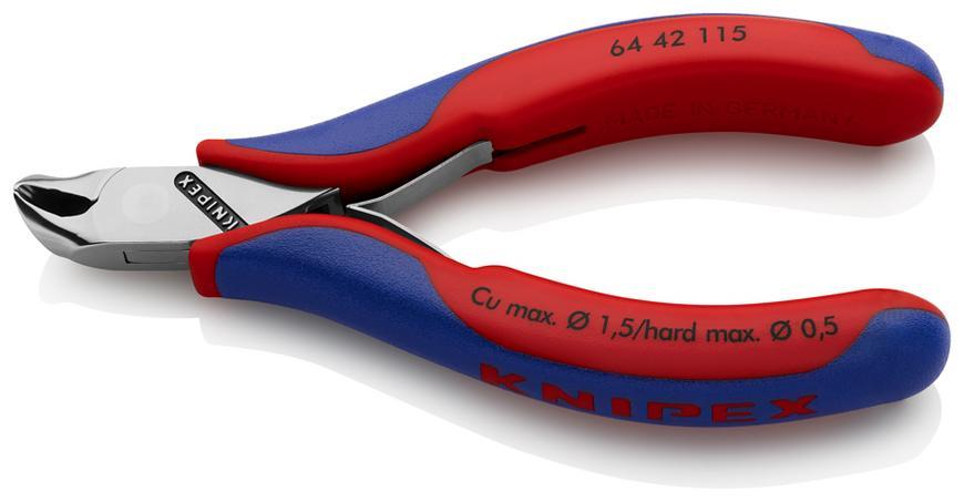 Klieste KNIPEX 64 42 115, 115 mm, stipacie, sikmy brit, 27st, pre elektroniku