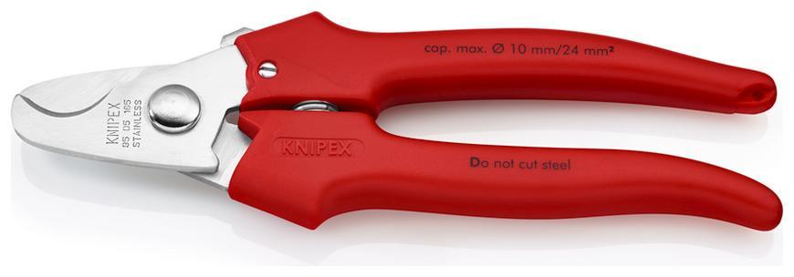 Noznice kablove KNIPEX 95 05 165 SB, 165 mm, do 10mm/24mm2