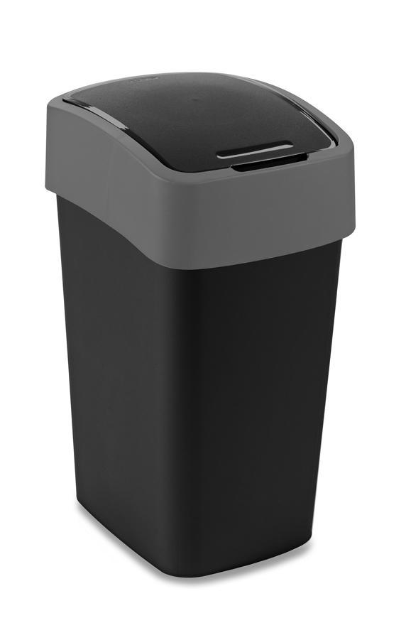 Kôš na odpad Curver® PACIFIC FLIP BIN 25L, 26x47x34cm - čierno/šedý