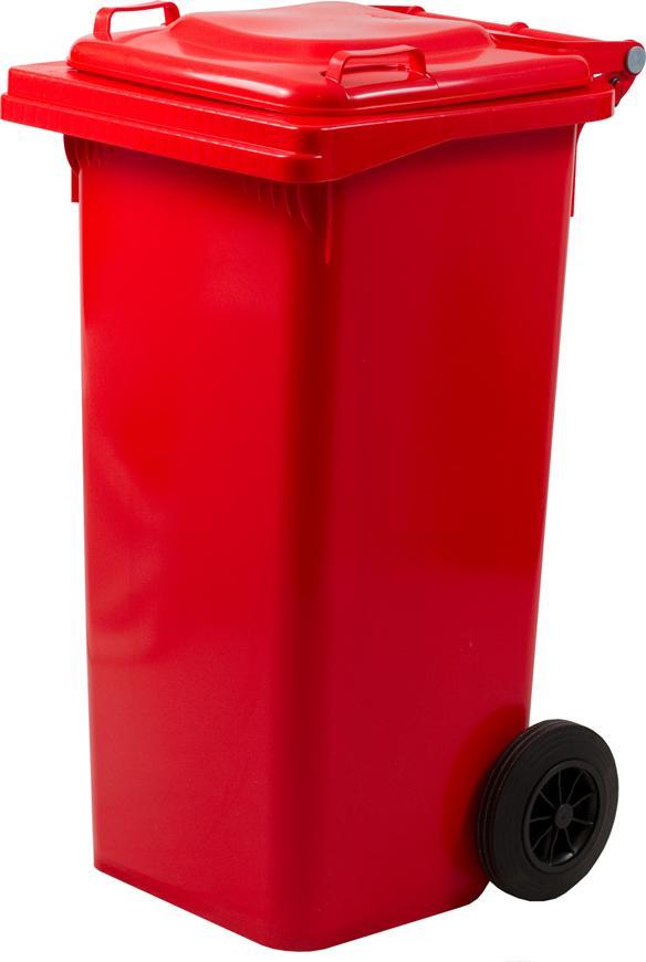 Nádoba Strend Pro GB2, 120 lit, plast, červená, HDPE, popolnica na odpad