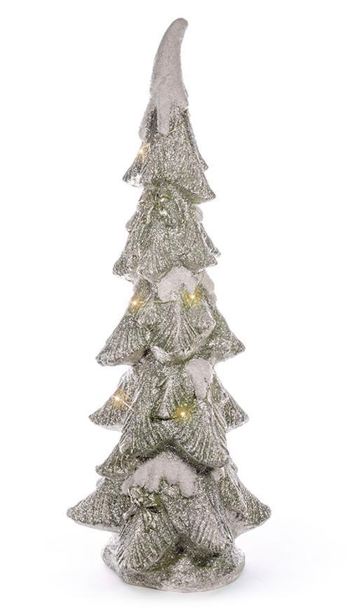2. TRIEDA Dekorácia MagicHome Vianoce, Stromček, 10 LED žltá, keramika, interiér, 23x21x60 cm