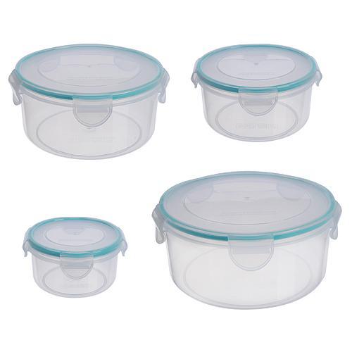 Dóza MagicHome Lunchbox set 07x4 0,40/0,80/1,50/2,30 lit, sada 4 ks, okrúhle, Clip