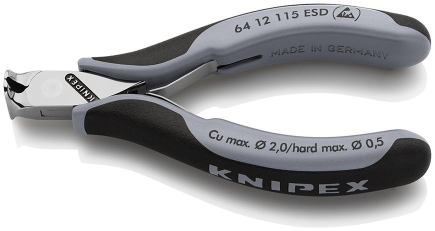 Klieste KNIPEX 64 12 115 ESD, 115 mm, stipacie, 90st, celne, pre elektroniku