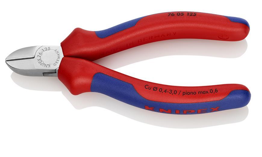 Klieste KNIPEX 76 05 125, 125 mm, stipacie, bocne, pre elektromechanikov