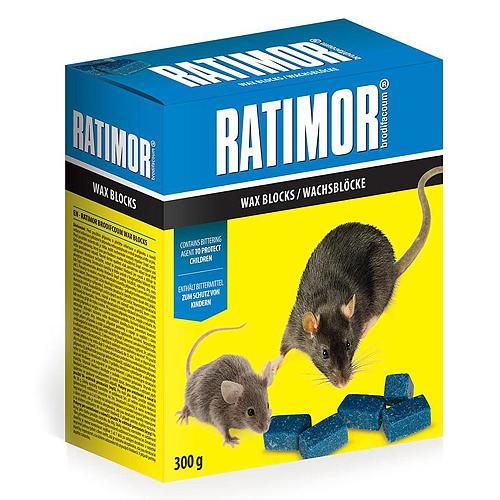 Navnada RATIMOR® Brodifacoum wax blocks, 300 g, parafínové kocky