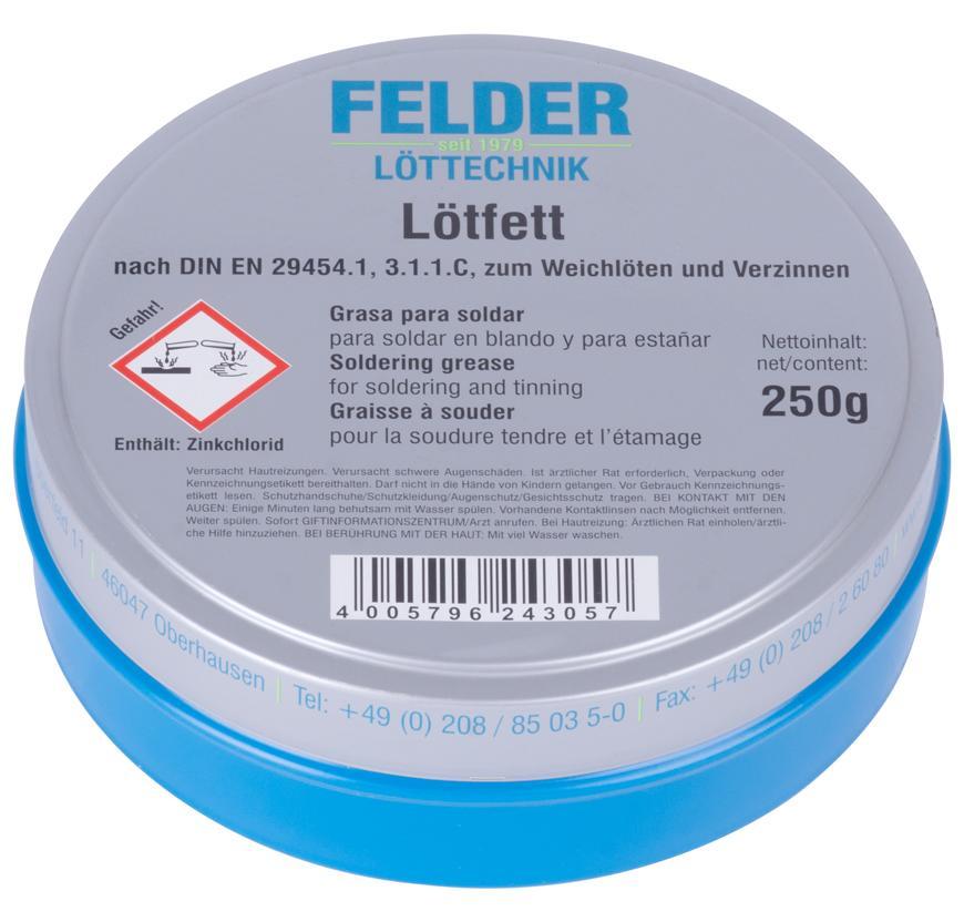 Pasta na spájkovanie FELDER Lötfett F-SW21, 250 g