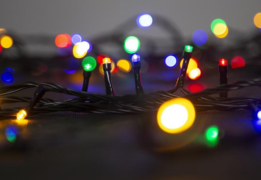 Reťaz MagicHome Vianoce Multi-Connect Star line, 120 LED multicolor, jednoduché svietenie, 230 V, 50 Hz, IP44, bez zdroja, exteriér, osvetlenie, L-10 m