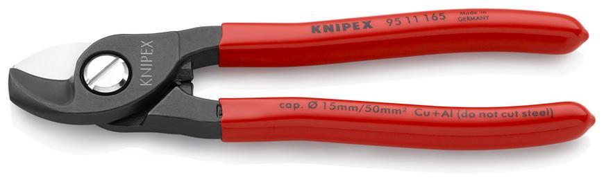 Noznice kablove KNIPEX 95 11 165, 165 mm, do 15mm/50mm2