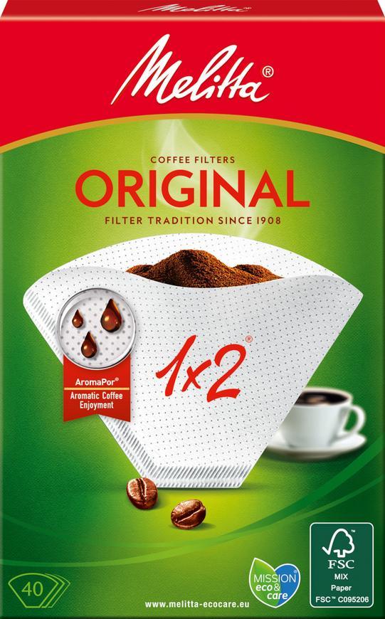 Filter Melitta Original, 1x2/40 ks, do kvovaru