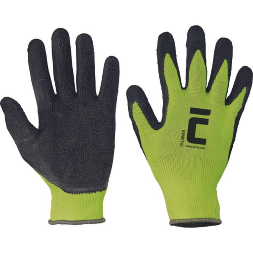 Rukavice PALAWAN 10/XL, nylon, Latex, s blistrom
