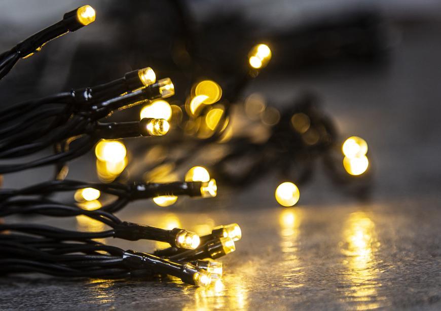 Reťaz MagicHome Vianoce CEIBO, 192 LED teplá biela, 8 funkcií, časovač, 3xAA, ex