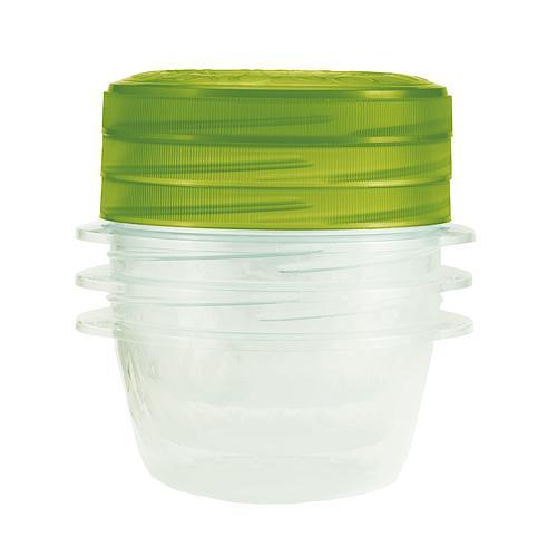 Dóza Curver® TAKE AWAY TWIST, sada 3x 500 ml, zelená, 13x13x11 cm