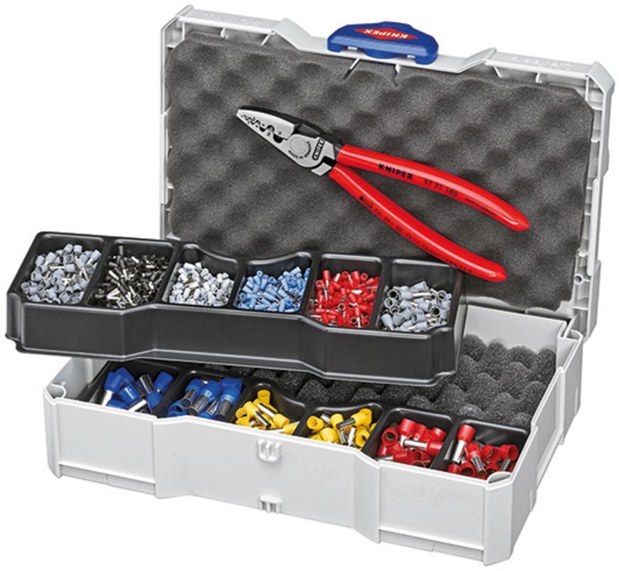 Sada KNIPEX 97 90 06, lisovacia, pre koncove dutinky s plast. objimkami