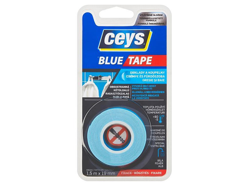 Pska Ceys Blue tape, obojstrann pska, lepiaca, 1,5 m x 19 mm