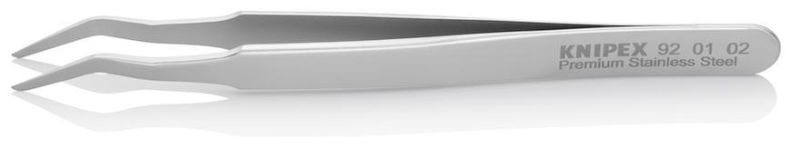 Pinzeta KNIPEX 92 01 02, 120 mm, precizna, zahnuta 35st, SMD