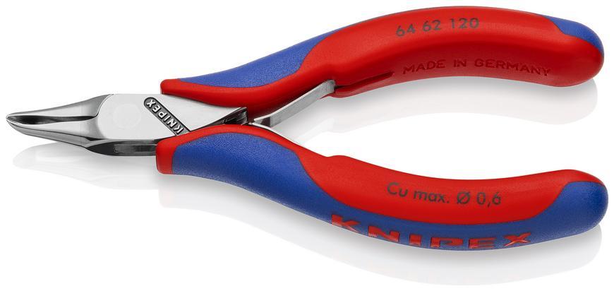 Klieste KNIPEX 64 62 120, 120 mm, stipacie, sikmy mini brit, 65st, pre elektroniku