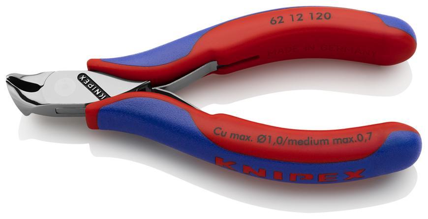 Klieste KNIPEX 62 12 120, 120 mm, stipacie, 45st., sikmy brit, pre elektroniku