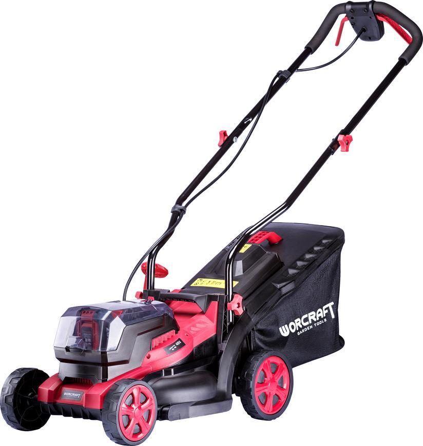 Kosačka Worcraft CLM-S40Li ShareSYS, 2x20V, 40V Li-Ion, 340 mm, 35 lit., SET aku