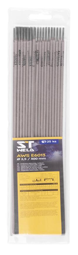 Elektródy ST Weld, AWS E6013, 2,5x300 mm, 25 ks, Rutile