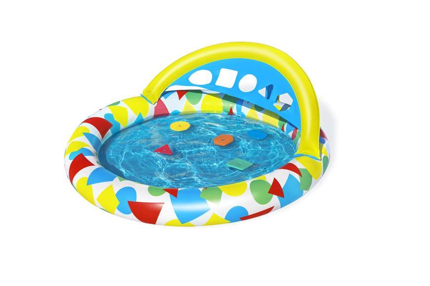 Bazénik Bestway® 52378, Splash & Learn, detský, nafukovací, s vkladaním tvarov,1,20x1,17x0,46 m