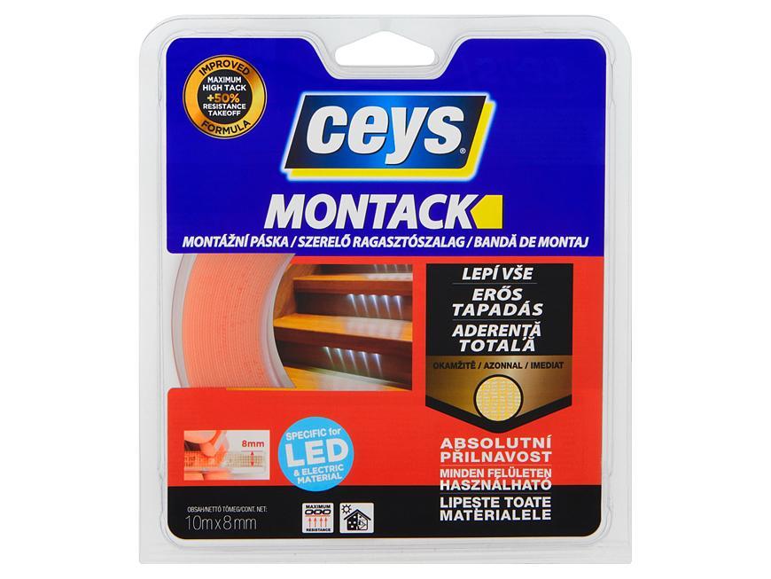 Pska Ceys MONTACK LEP VETKO OKAMITE, lepiaca, pre LED 10 m x 8 mm