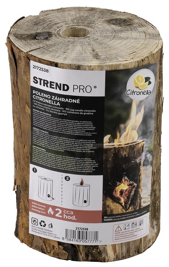 Sviečka Strend Pro WOODSON, citronella , záhradná, repelentná sviečka proti komárom, poleno na komáre a hmyz, citronela 2 hod.