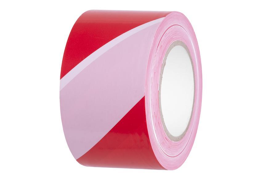 Páska Strend Pro, 75 mm, L-250 m, 60°C, PE, výstražná, červená/biela