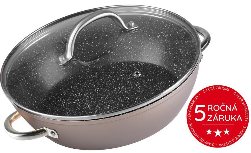 Hrniec MagicHome Coffee Brown Line, plytký, 26 cm, 2,8 lit., s pokrievkou, pekáč  do rúry