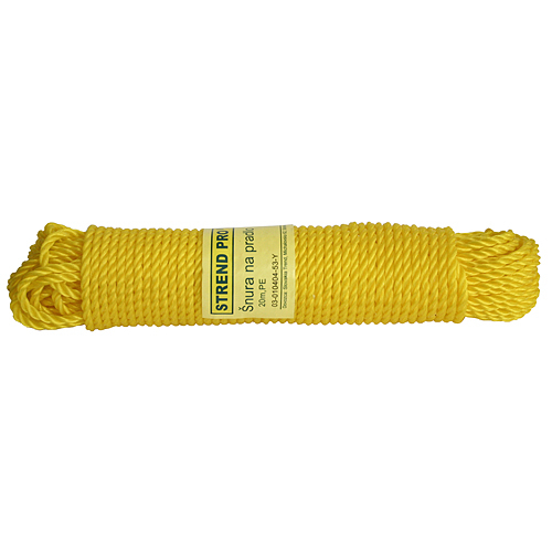Šnúra na prádlo Cloth-Line L-20 m/4 mm, PE, žltá