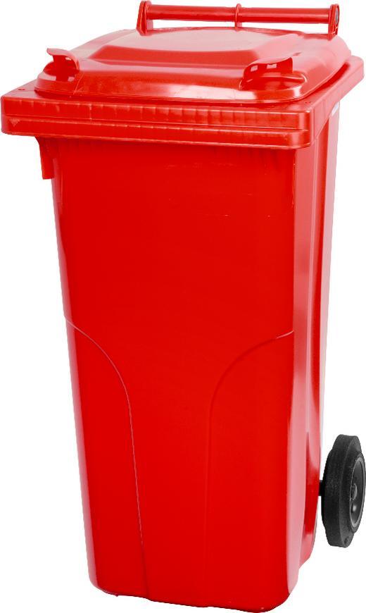 Nadoba MGB 120 lit, plast, červená, HDPE, popolnica na odpad