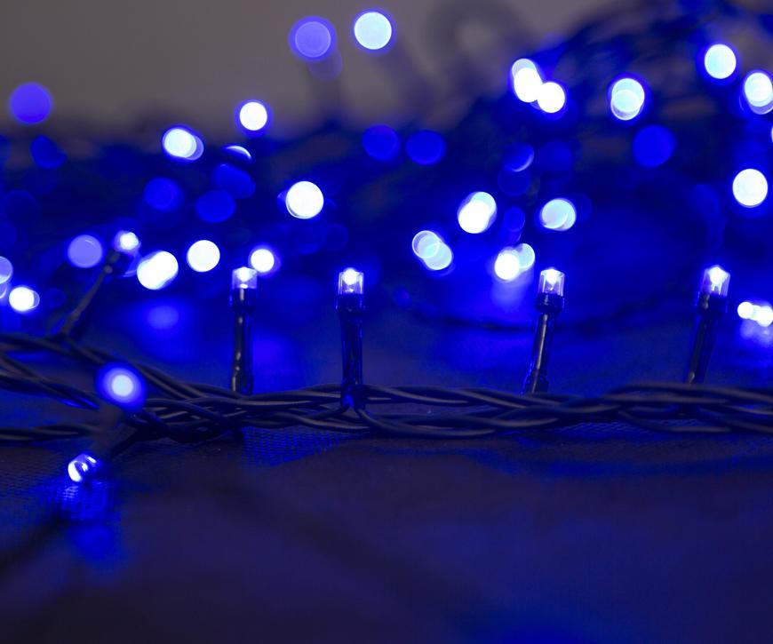 Reťaz MagicHome Vianoce Serpens, 100 LED modrá, 8 funkcií, 230 V, 50 Hz, s adapterom, IP44, exteriér, osvetlenie, L-10 m
