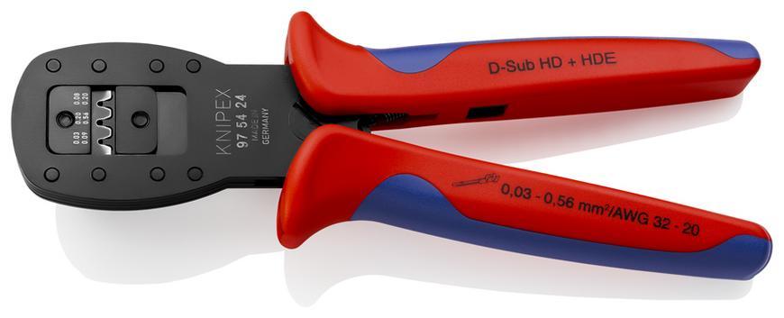 Klieste KNIPEX 97 54 24, 190 mm, 0.03-0.56mm, miniatur. konekt., lisovacie