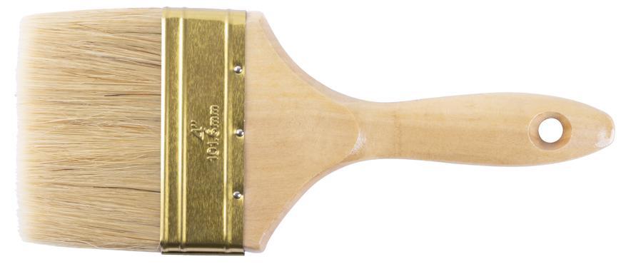 Štetec Strend Pro JA019, 4,0", plochý, yellow, s drev. rúčkou