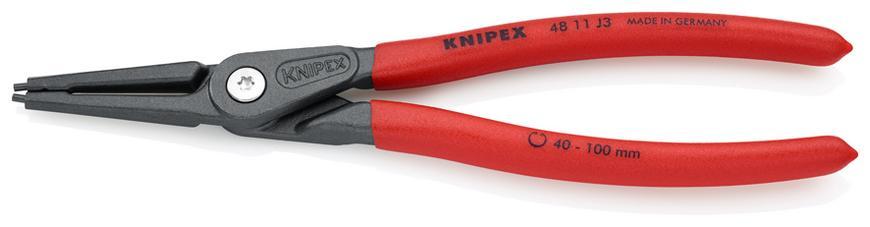 Klieste KNIPEX 48 11 J3, 40-100 mm, rovne, precizne, na vnut. poist. kruzky