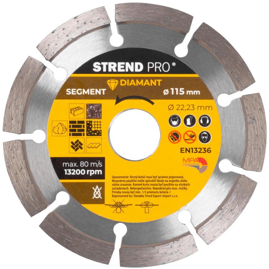 Kotúč Strend Pro 521A, 115 mm, diamantový, segment