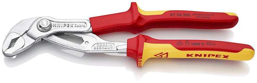 Kliešte KNIPEX 87 26 250 – 250 mm, 2", Cobra, CrV, VDE 1000V